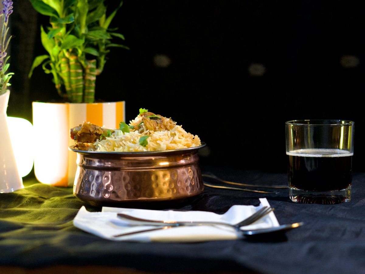 Bagara rice with cool drink